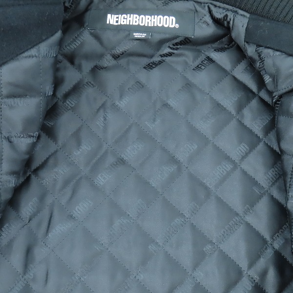 実際に弊社で買取させて頂いたNEIGHBORHOOD/ネイバーフッド 23AW STADIUM JACKET/スタジアムジャケット ワッペン袖レザー切替 232SZNH-JKM03/Mの画像 1枚目