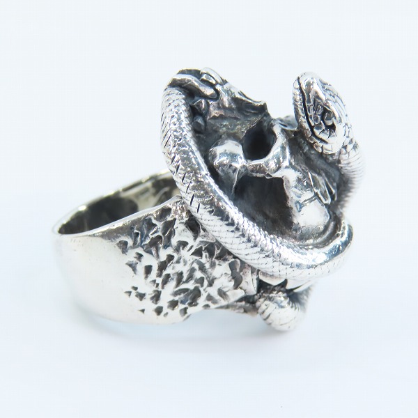 実際に弊社で買取させて頂いたCRAZY PIG DESIGNS/クレイジーピッグ スカル＆スネークリング 19号の画像 4枚目