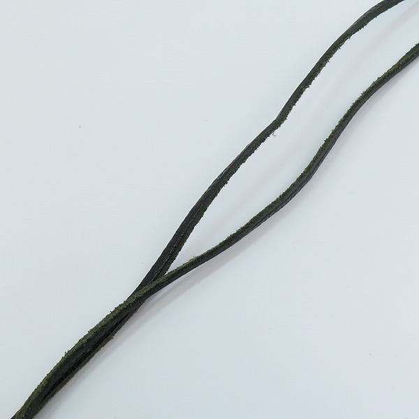 実際に弊社で買取させて頂いたIL BISONTE/イルビゾンテ ロゴメタル レザー ネックレスの画像 2枚目