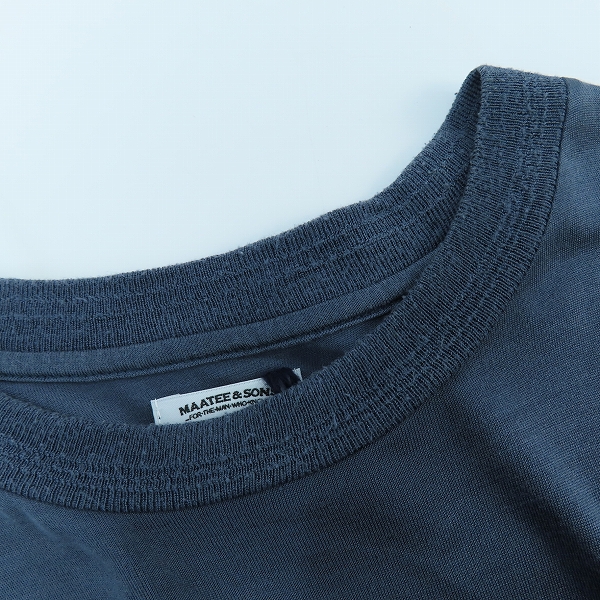 実際に弊社で買取させて頂いたMAATEE&SONS/マーティーアンドサンズ シルク半袖Tシャツ ネイビー系 MT2103-0803B/3の画像 6枚目