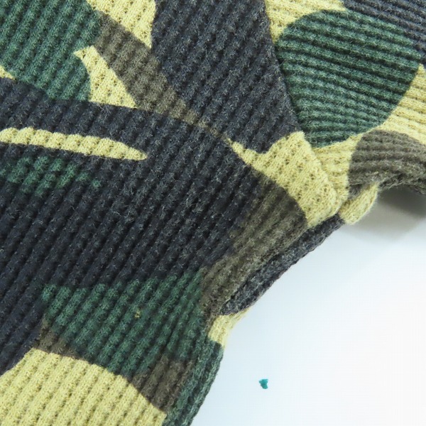 実際に弊社で買取させて頂いたA BATHING APE/アベイシングエイプ UNDERWEAR 1ST CAMO THERMAL LT ロングスリーブTシャツ XLの画像 5枚目