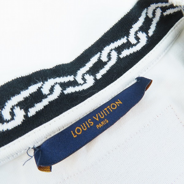 実際に弊社で買取させて頂いた【JPタグ】LOUIS VUITTON/ルイヴィトン 20SS ウィズチェーンジャガードリブカラーTシャツ RM201M NPG HIY01W/XLの画像 2枚目