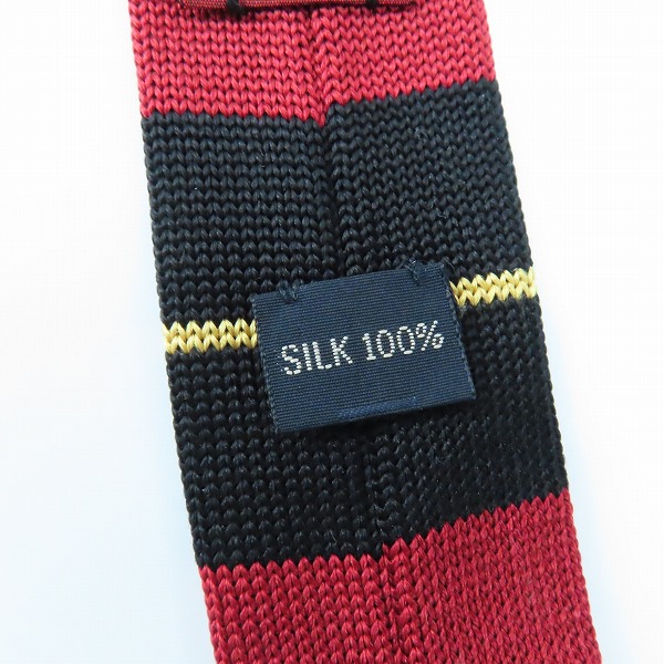 実際に弊社で買取させて頂いたmastermind/マスターマインド スカル刺繍 ボーダー柄ネクタイ の画像 4枚目