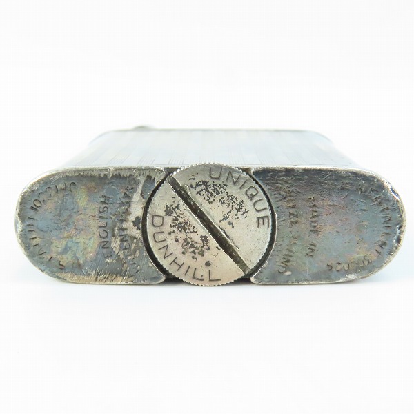 実際に弊社で買取させて頂いた【ジャンク】dunhill/ダンヒル UNIQUE/ユニーク  made in switzerland/スイス製 PAT143752 ヴィンテージ オイルライター の画像 4枚目