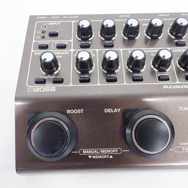 実際に弊社で買取させて頂いたBOSS/ボス AD-10 Acoustic Preamp 2ch アコースティックギター用プリアンプ ACアダプター付【簡易動作確認済】の画像 2枚目