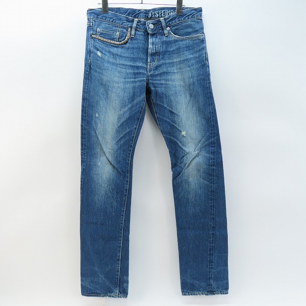 実際に弊社で買取させて頂いたHYSTERIC GLAMOUR/ヒステリックグラマー スタッズ VLU加工 デニムパンツ/ジーンズ 0241AP08/W30L32