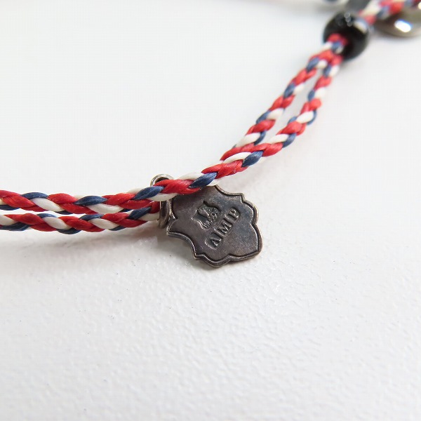 実際に弊社で買取させて頂いた(2)AMP JAPAN/アンプジャパン ホースシュー ブレスレット レッド/ネイビーの画像 5枚目