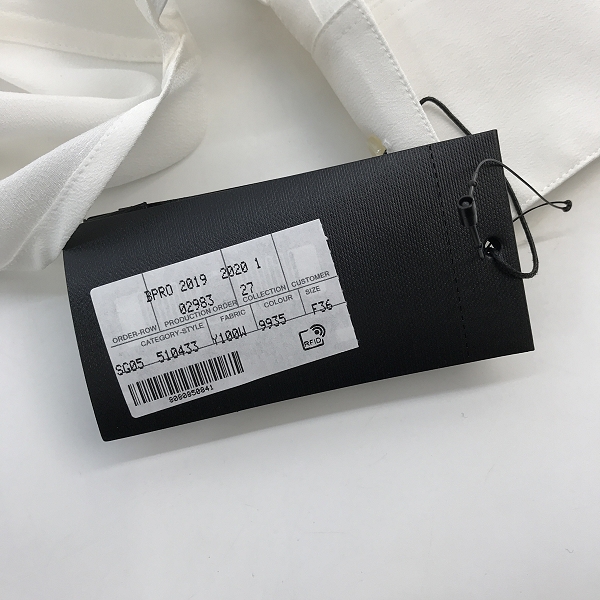 実際に弊社で買取させて頂いた(2)【未使用】SAINT LAURENT/サンローラン シルク100％ 長袖シャツ 510433 Y100W/F36の画像 6枚目