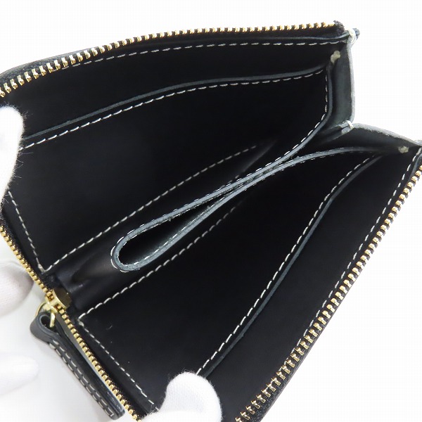 実際に弊社で買取させて頂いた土屋鞄製造所/ツチヤカバン L字ファスナー レザー ウォレット/財布/コインケース/小銭入れ ブラックの画像 3枚目