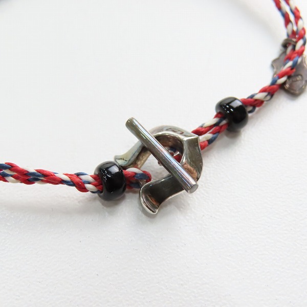 実際に弊社で買取させて頂いた(2)AMP JAPAN/アンプジャパン ホースシュー ブレスレット レッド/ネイビーの画像 3枚目