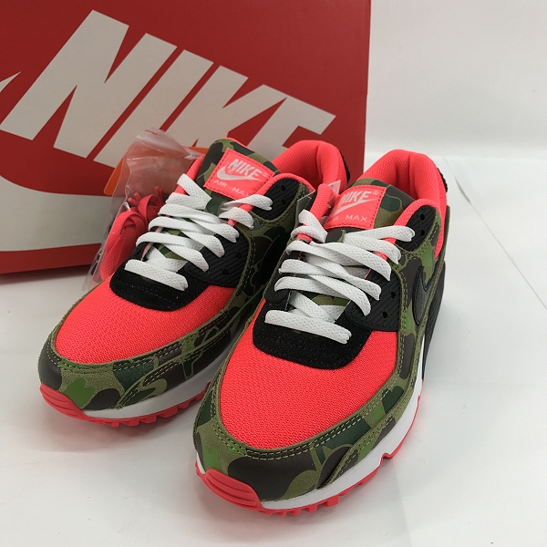 実際に弊社で買取させて頂いた【未使用】NIKE×atmos/ナイキ×アトモス AIR MAX 90 SP REVERSE DUCK CAMO/リバース ダック カモ CW6024-600/26.5