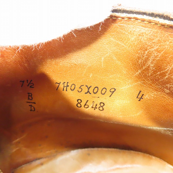 実際に弊社で買取させて頂いたALDEN/オールデン 6アイレット チャッカブーツ/レザー シューズ 8648/7.5の画像 5枚目