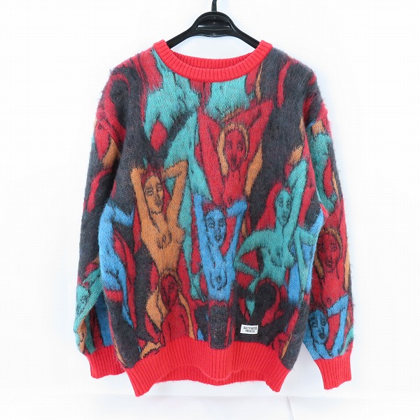 実際に弊社で買取させて頂いたWACKO MARIA/ワコマリア 22AW YULA 百女図 MOHAIR KNIT JACQUARD SWEATER セーター/XL