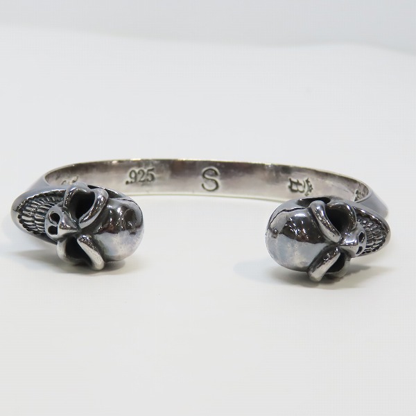 実際に弊社で買取させて頂いたBWL/ビルウォールレザー Good Luck Skull/グッドラックスカル トライアングル バングルの画像 1枚目