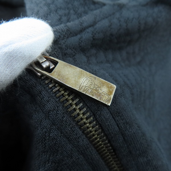 実際に弊社で買取させて頂いたVERSACE COLLECTION/ヴェルサーチ コレクション ジップアップパーカー ブラック/XLの画像 9枚目