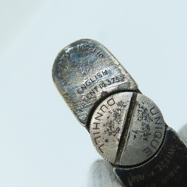 実際に弊社で買取させて頂いた【ジャンク】dunhill/ダンヒル UNIQUE/ユニーク  made in switzerland/スイス製 PAT143752 ヴィンテージ オイルライター の画像 8枚目