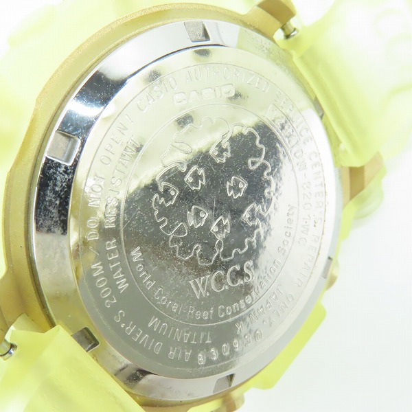 実際に弊社で買取させて頂いたG-SHOCK/Gショック W.C.C.S FROGMAN/フロッグマン ELマンタ DW-8201WC-9T【動作未確認】の画像 5枚目