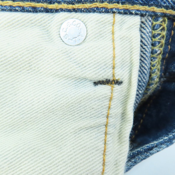 実際に弊社で買取させて頂いたSUGAR CANE/シュガーケーン インディゴ デニムパンツ W32L34の画像 7枚目