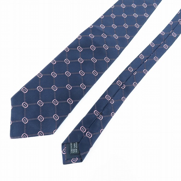 実際に弊社で買取させて頂いたGUCCI/グッチ GG柄 シルク ネクタイの画像 3枚目