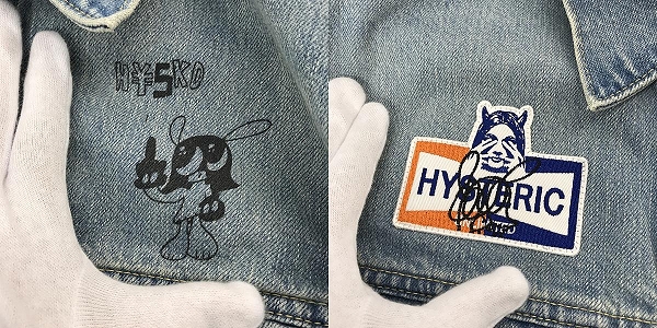 実際に弊社で買取させて頂いた【未使用】HYSTERIC GLAMOUR×skoloct/ヒステリックグラマー×スコロクト デニムジャケット 02241AB12444 /Lの画像 8枚目