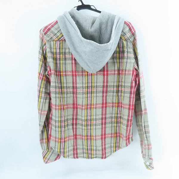 実際に弊社で買取させて頂いたNUMBER(N)INE/ナンバーナイン ハイスト期 THS フード付 チェック 長袖ネルシャツ/2の画像 1枚目