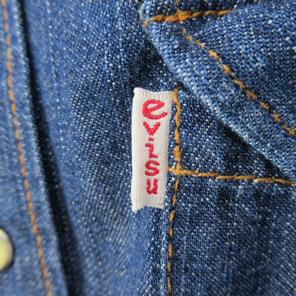 実際に弊社で買取させて頂いたEVISU/エヴィス MIGHTY EVISU刺繍 デニム ウエスタン シャツ/40の画像 3枚目