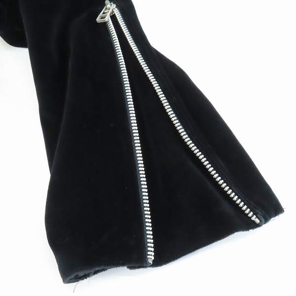 実際に弊社で買取させて頂いたJean Paul GAULTIER HOMME/ジャンポールゴルチェ オム ベロア セットアップ ジャケット/パンツ ブラック 48の画像 6枚目