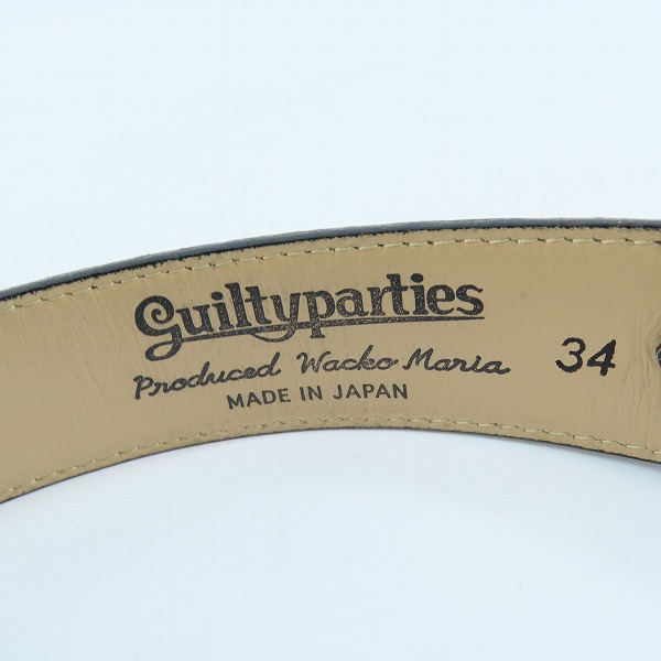 実際に弊社で買取させて頂いたWACKO MARIA/ワコマリア GUILTY PARTIES PYTHON LEATHER BELT/パイソンレザーベルト ブラウン 34の画像 1枚目
