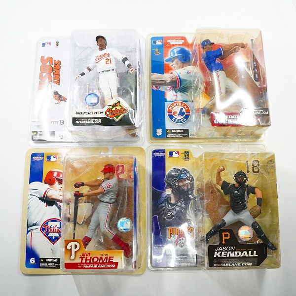 実際に弊社で買取させて頂いた【未開封】McFARLANE TOYS/マクファーレントイズ ブラディミール・ゲレーロ/サミー・ソーサ/ジム・トーミ 他 フィギュア 4点