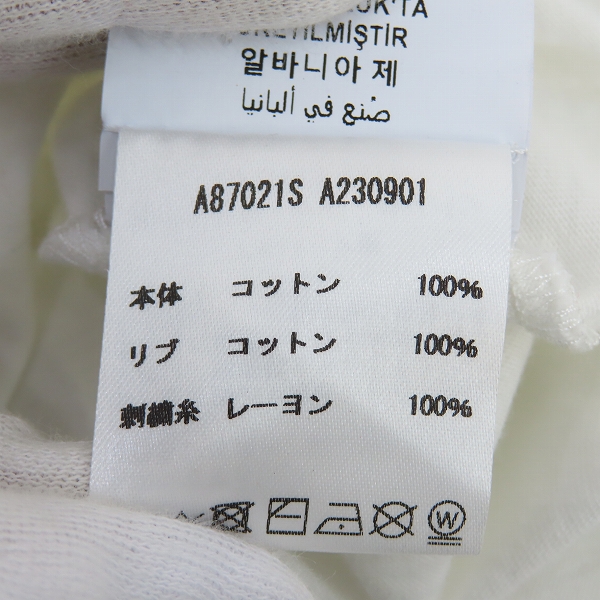 実際に弊社で買取させて頂いたVERSACE/ヴェルサーチ/ヴェルサーチェ 21ss コットン/レーヨン 半袖 Tシャツ/カットソー A87021S/Sの画像 4枚目