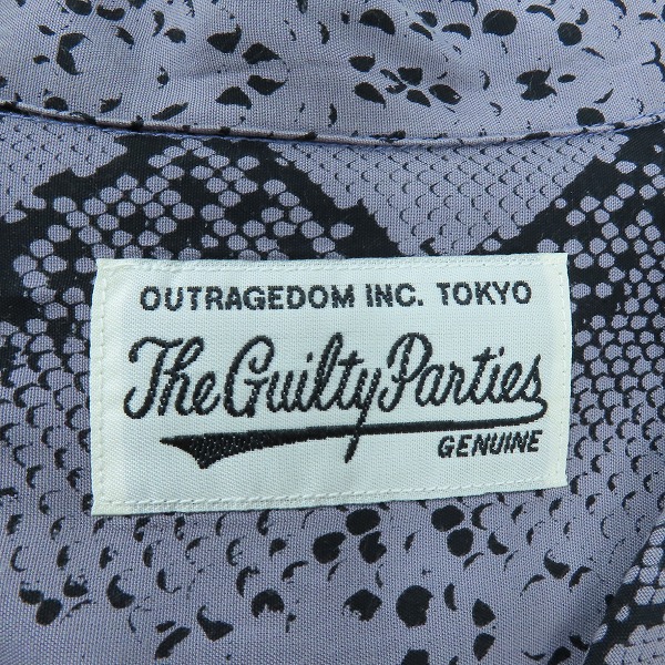 実際に弊社で買取させて頂いたWACKO MARIA /ワコマリア 23SS PYTHON OPEN COLLAR SHIRT パイソンオープンカラーシャツXLの画像 2枚目