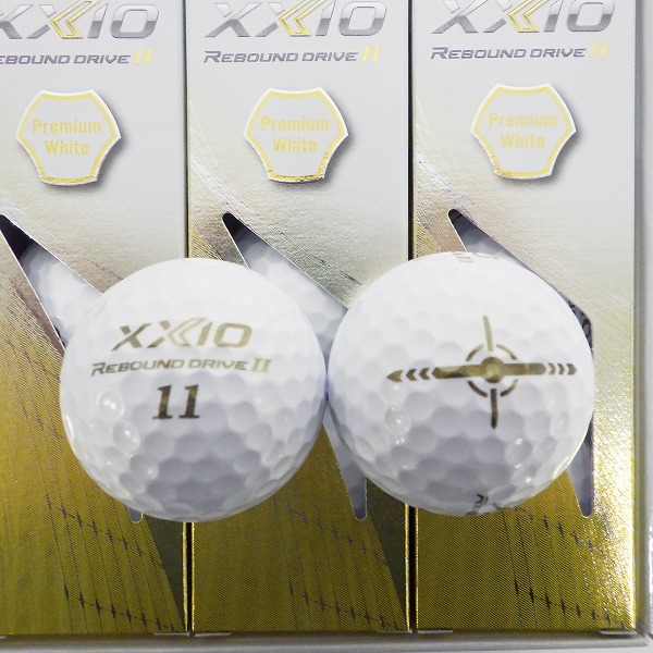 実際に弊社で買取させて頂いた【未使用】DUNLOP/ダンロップ XXIO/ゼクシオ REBOUND DRIVE Ⅱ ゴルフボール プレミアムホワイト 1ダースの画像 1枚目