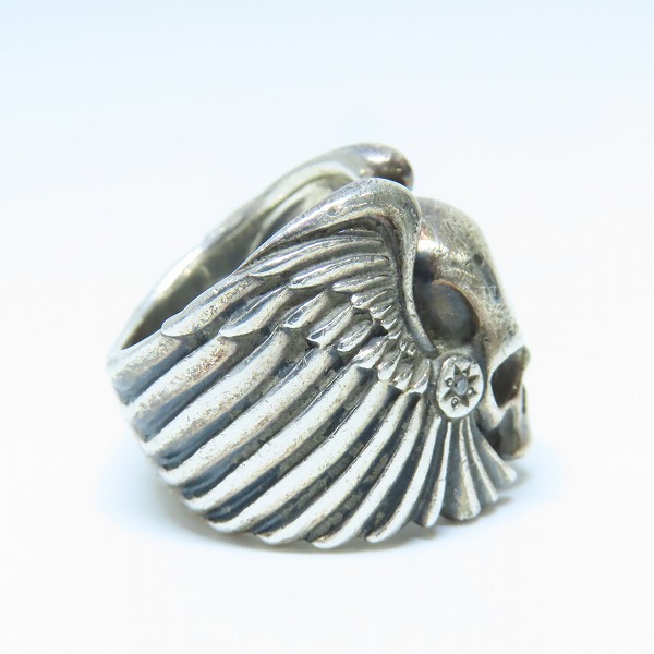 実際に弊社で買取させて頂いたLION HEART/ライオンハート ウイングスカルリング 12.5-15号の画像 4枚目