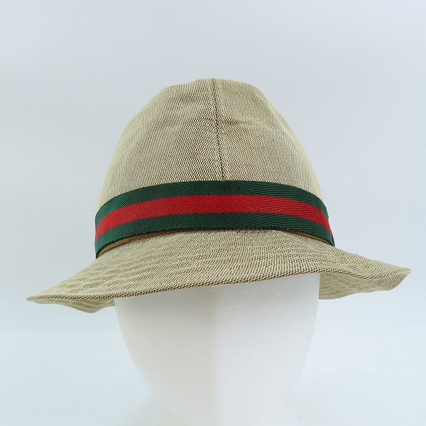 実際に弊社で買取させて頂いたGUCCI/グッチ シェリーライン ハット/帽子 Lの画像 1枚目