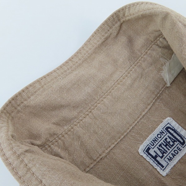 実際に弊社で買取させて頂いたTHE FLAT HEAD/フラットヘッド シャンブレー 長袖 シャツ 7006W/42の画像 5枚目
