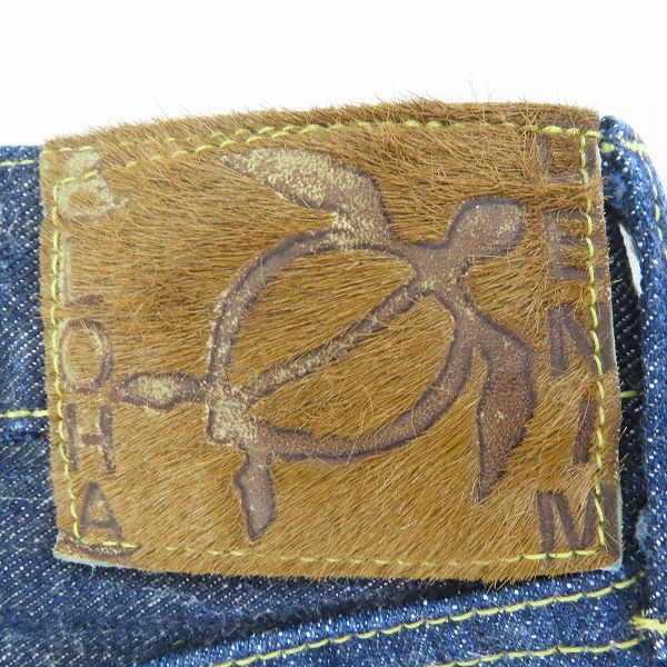 実際に弊社で買取させて頂いたSUGAR CANE/シュガーケーン 琉球藍混×ハワイ藍混 ALOHA DENIM さとうきびデニム デニムパンツ SC41701/W38L30の画像 2枚目