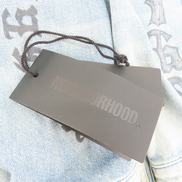 実際に弊社で買取させて頂いたNEIGHBORHOOD/ネイバーフッド 23AW FADE DENIM TYPE-3 JACKET グラフィック デニムジャケット 232YTNH-JKM05/Lの画像 9枚目