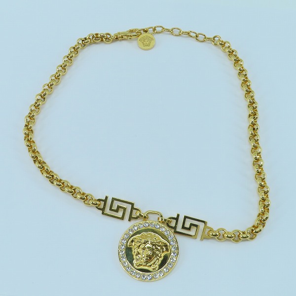 実際に弊社で買取させて頂いたVersace/ヴェルサーチ クリスタル ラ メドゥーサ グレカ ネックレス DG1E009-DJMXの画像 8枚目