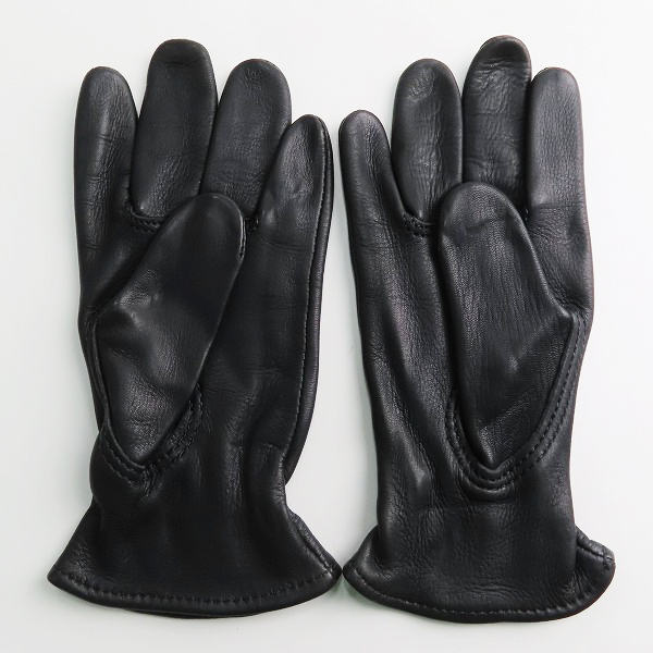 実際に弊社で買取させて頂いたCHURCHILL/チャーチル ディアスキン/鹿革 米国製 グローブ ブラック/Sの画像 1枚目