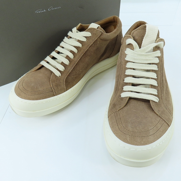 実際に弊社で買取させて頂いたRick Owens/リックオウエンス VINTAGE LOW SNEAKS ヴィンテージ ロー スエード レザー スニークス/スニーカー RU02A5893LVS/41