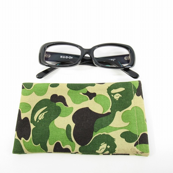 実際に弊社で買取させて頂いたA BATHING APE/ア ベイシング エイプ BAPEYES KUDO 度入り メガネ/アイウェアの画像 9枚目