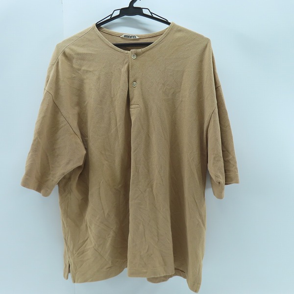 実際に弊社で買取させて頂いたAURALEE/オーラリー ヘンリーネック カットソー キャメル系/4