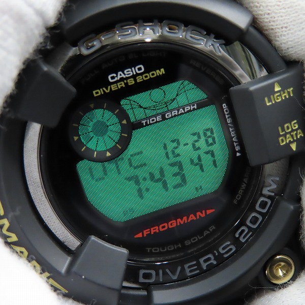 実際に弊社で買取させて頂いたG-SHOCK/Gショック 35周年 FROGMAN フロッグマン タフソーラー GF-8235D-1BJRの画像 4枚目