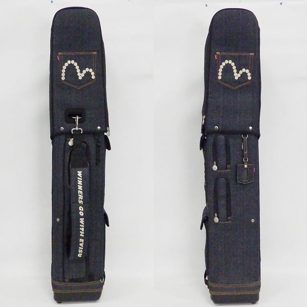 実際に弊社で買取させて頂いたEVISU GOLF/エヴィスゴルフ/エビス 3分割キャディバッグ 収納ボックス・キャスター付き デニム/ジーンズ の画像 2枚目