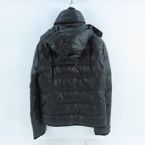 実際に弊社で買取させて頂いたAKM/エーケーエム ラムレザー ダウンジャケット ブラック/Lの画像 1枚目