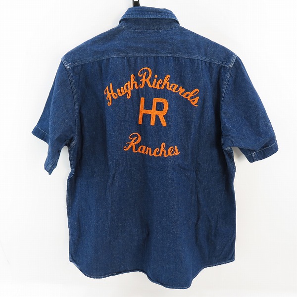 実際に弊社で買取させて頂いたSugarCane/シュガーケーン 刺繡入り デニム 半袖ワークシャツ/Mの画像 1枚目