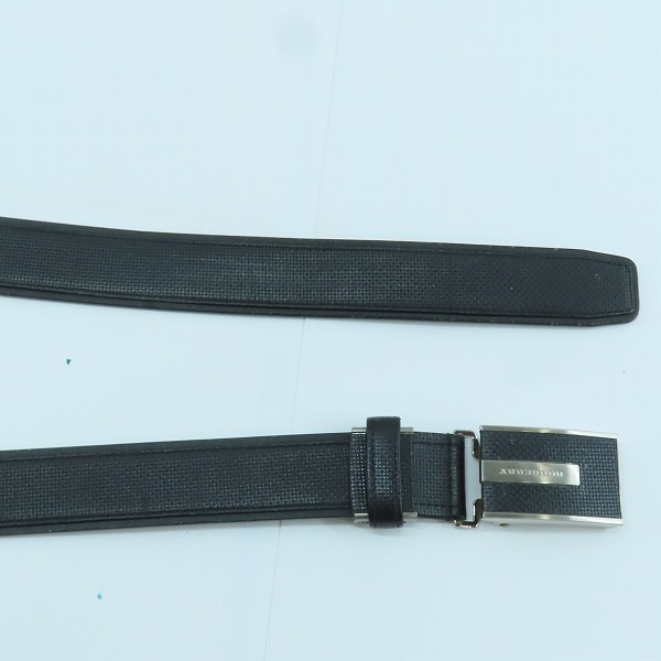 実際に弊社で買取させて頂いたBURBERRY/バーバリー ロゴ メタルバックル レザー ベルトの画像 1枚目