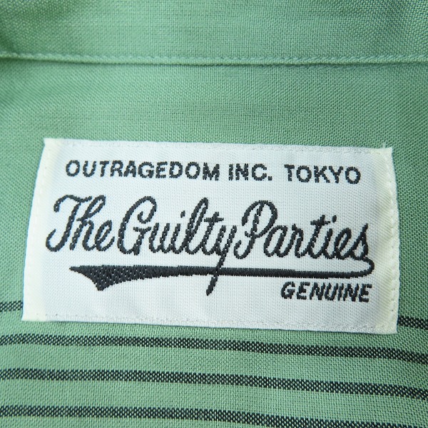 実際に弊社で買取させて頂いたWACKO MARIA/ワコマリア 24SS STRIPED OPEN COLLAR SHIRT 長袖シャツ グリーン/XLの画像 2枚目