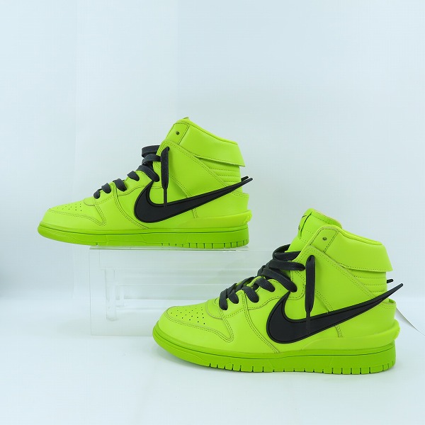 実際に弊社で買取させて頂いたNIKE×AMBUSH/ナイキ×アンブッシュ DUNK HIGH/ダンクハイ フラッシュライム CU7544-300/26の画像 3枚目