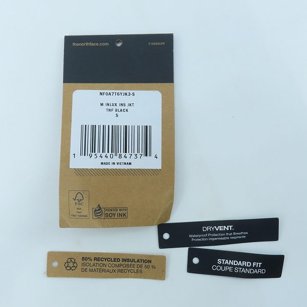 実際に弊社で買取させて頂いたTHE NORTH FACE/ノースフェイス ジャケット/NF0A7T6Y/Sの画像 9枚目